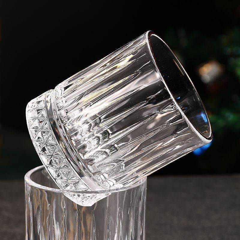 PJ新款豪华威士忌酒杯纹中式耐高耐热加厚二两洋酒酒专用杯 主图款