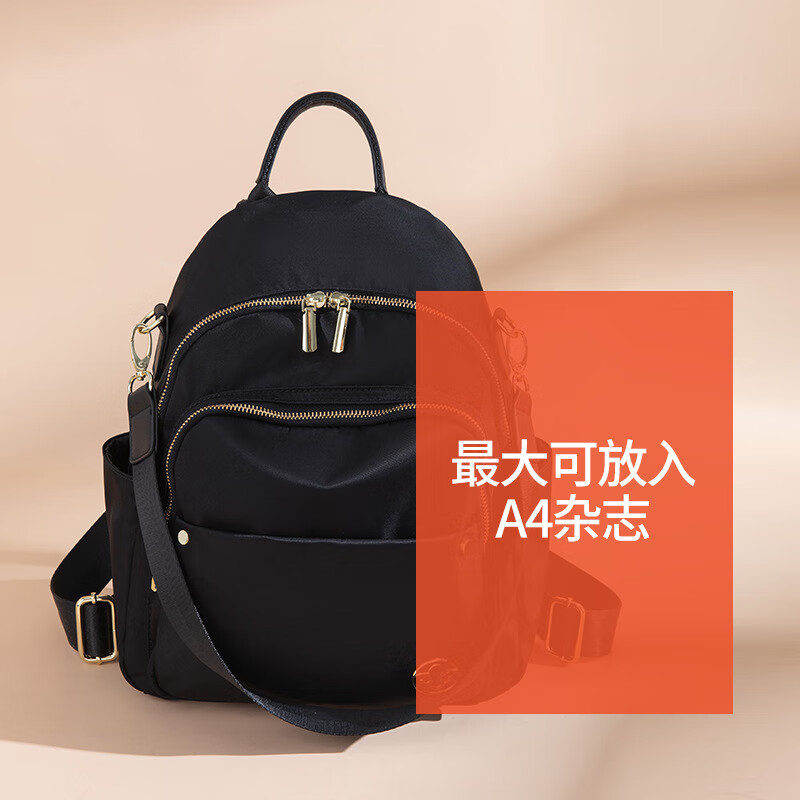 时尚女士双肩包2025新款百搭旅行包轻便帆布防水牛津布小背包女包
