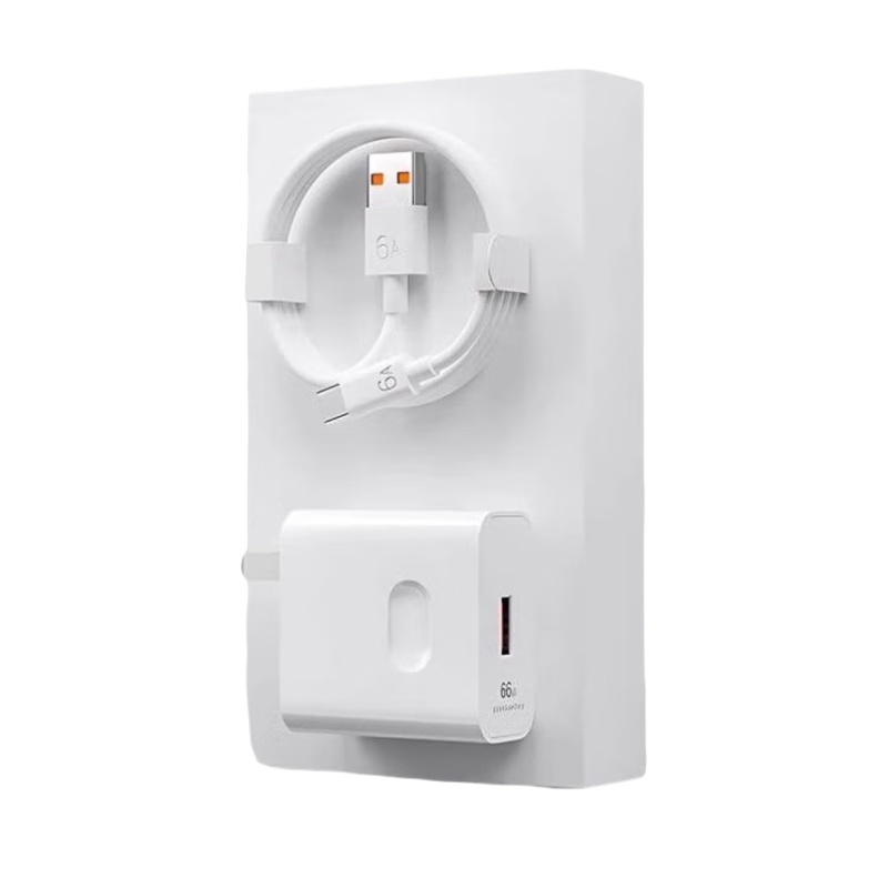 科吉亞66W適用華為充電器頭120w超級(jí)快充套裝6A數(shù)據(jù)線type-c充電頭mate60/40p40p50適用榮耀50nova8 【66W超級(jí)快充】快充頭+1米6A快充線