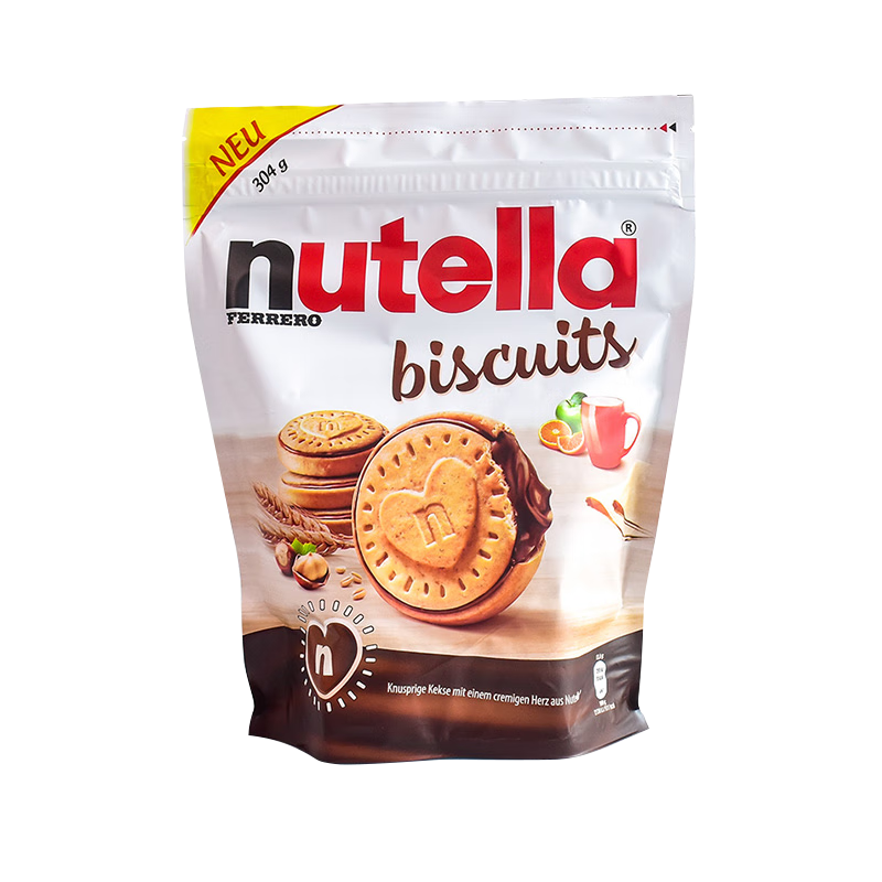 費列羅（FERRERO）能多益Nutella 榛子巧克力夾心餅干304g 德國進(jìn)口送女友禮物