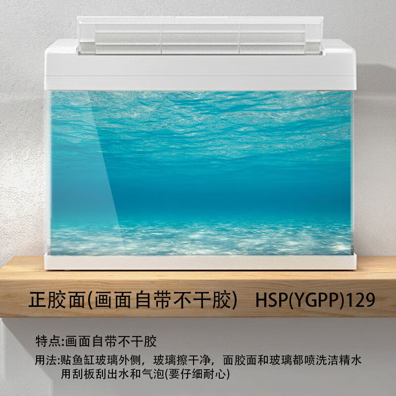 和上品海底世界新款鱼缸背景贴纸5d立体高清图水族箱造景不透光正面墙贴 HSP(YGPP)129 宽50cm*高40cm 京东折扣/优惠券