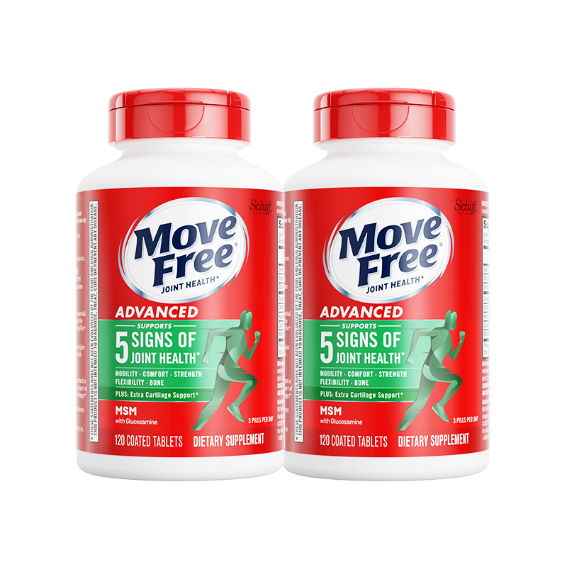 Move Free益节 氨糖软骨素钙片 绿瓶120粒*2 维骨力 成人中老年 美国进口