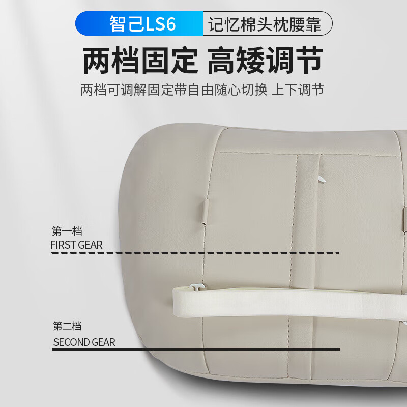 奶爸腾哥智己L6/LS6/L7/LS7/头枕腰靠汽车配件专用护颈枕原厂同款原装 智己舒压【头枕】2个- 维罗纳米