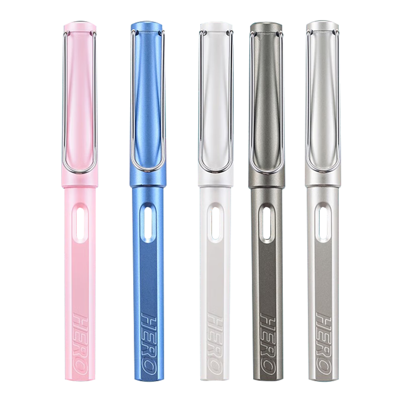 英雄牌359鋼筆EF尖三年級小學(xué)生專(zhuān)用兒童練字學(xué)生鋼筆可換墨囊高顏值四年級男女生初學(xué)者鋼筆 落日余暉 EF尖 0.38mm 送：黑色3.4mm口徑墨囊