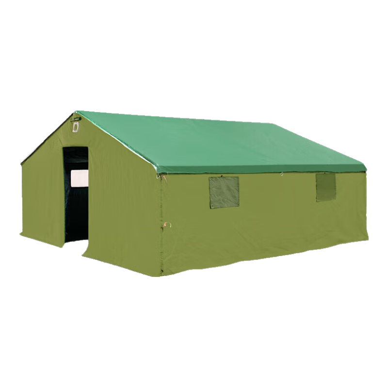 杰亞森 工地施工帳篷戶外加厚防雨保暖防寒大型帆布野外工程救災(zāi)帳篷 圓管迷彩防水牛津布2*3