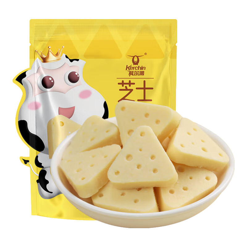 科尔沁内蒙特产奶制品零食 奶酪奶片奶贝奶棒 儿童休闲食品 三角奶酪100g*1袋