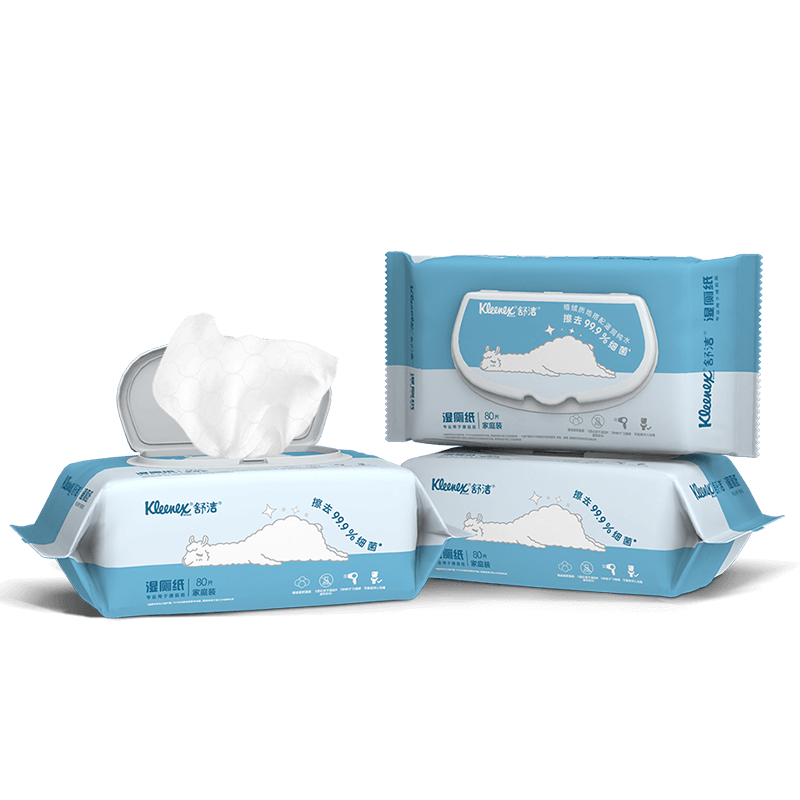 ࣨKleenexʪֽ80*3ͥװʪˮʪֽӤʪֽʪ