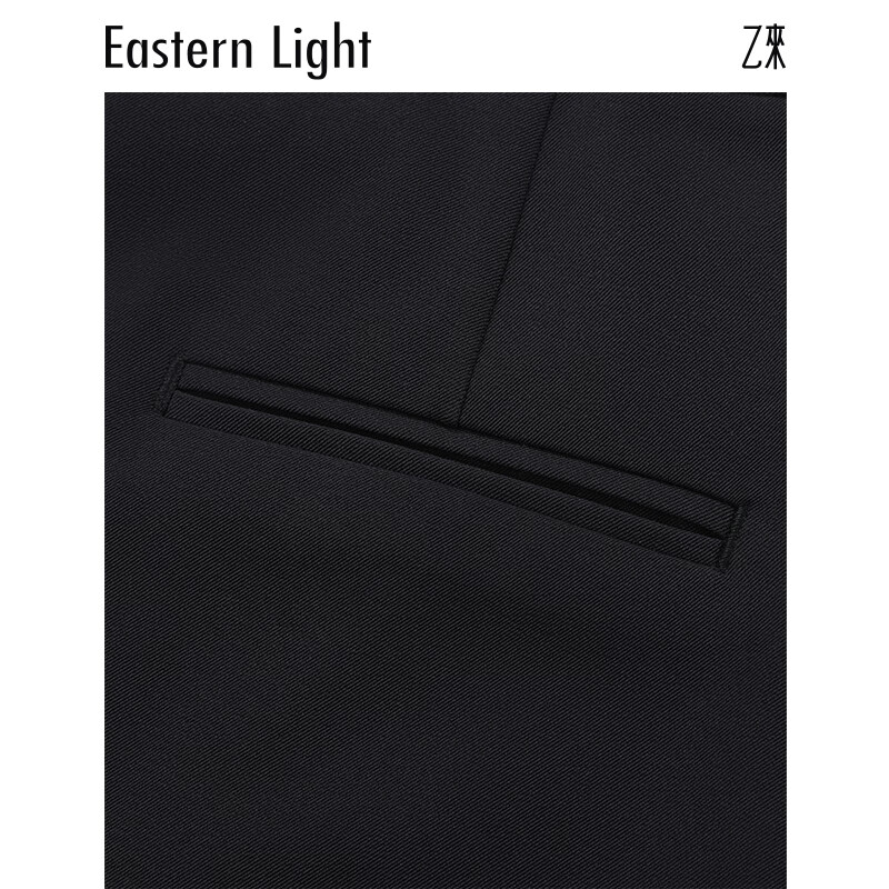 乙来(EASTERN LIGHT)【高品质全消光纱线面料】直筒H型半身裙女装夏季新款高级感裙子 优雅黑 L