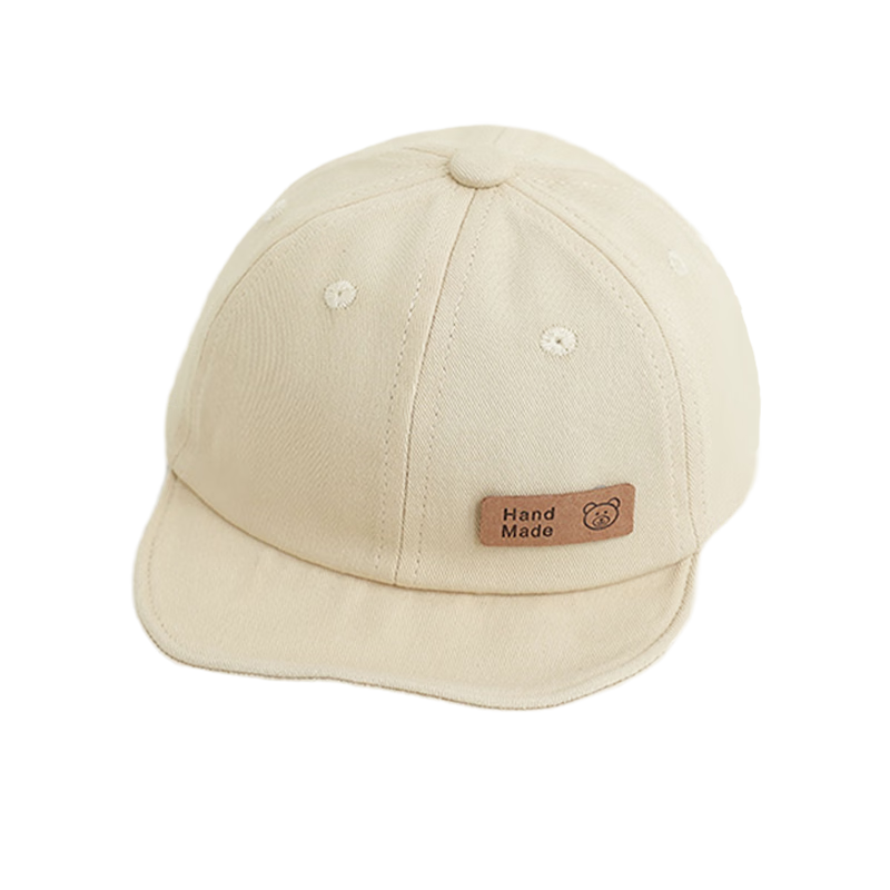 愛寶適嬰兒帽子春秋款新生兒遮陽帽寶寶棒球帽兒童鴨舌帽 米色 S766