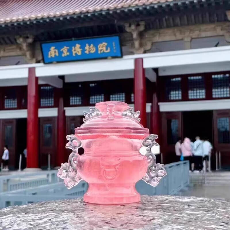 宰搂磁吸南京博物馆小粉炉博物院馆文创芙蓉螭耳立体冰箱贴旅游纪 小粉炉-芙蓉石蟠螭耳炉2个