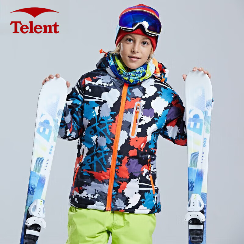 ���ڲ����������죨Telent����ͯ��ѩ����װ�Ӻ����ױ�ů��ˮ���绬ѩ����ͯŮͯ���⻬ѩ�� 30��ͯ���� 14�롾����145cm-155cm��