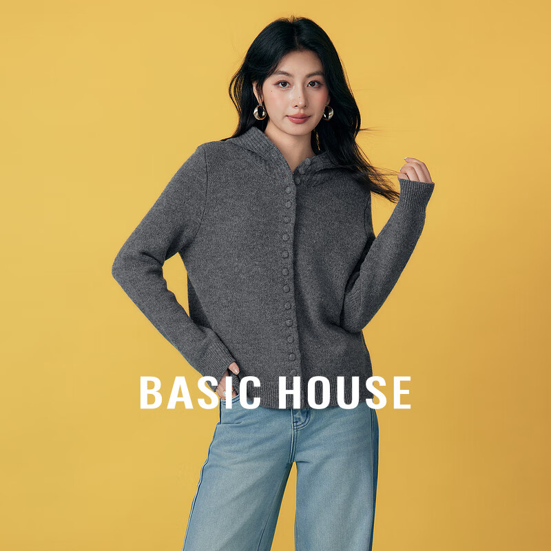 Basic House/�ټҺô�ɫ��ñë�¿���С���Ӷ�����֯����Ů ��ɫ M