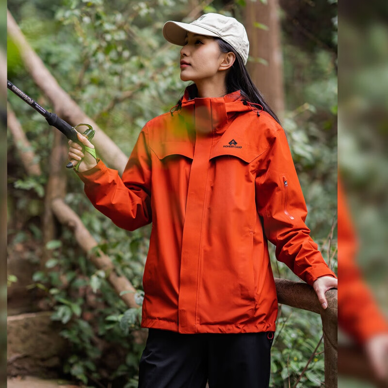 拓路者朱雀冲锋衣三合一抓绒女防风防水保暖户外夹克登山服秋冬季男外套 朱雀红-抓绒内胆 L