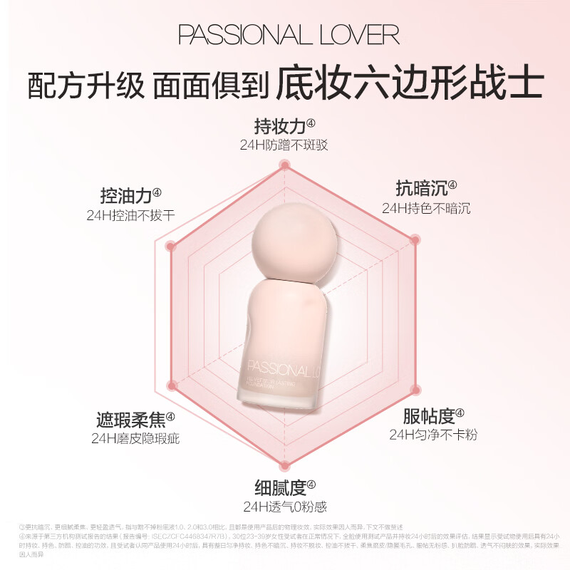 恋火PL蹭不掉粉底液4.0/3.0控油遮瑕持妆恋火粉底液生日礼物送女生 【4.0升级版】7ml 02自然色