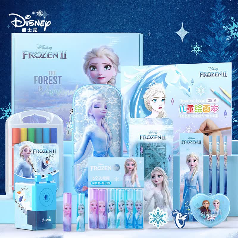 迪士尼（Disney）文具套装 艾莎公主绘画文具礼盒小学生学习用品套装儿童文具大礼包女孩生日礼物小学生