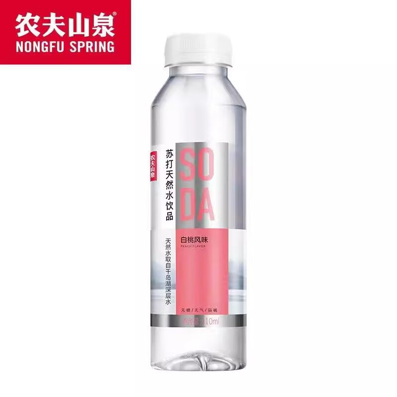 农夫山泉苏打水白桃柠檬无糖弱碱无气矿泉水饮料410ml*15瓶装整箱饮品 白桃风味410ml*6瓶
