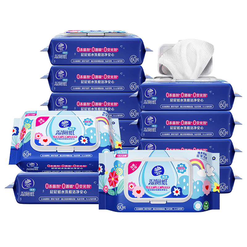 ڲά Vinda ʪֽ 60Ƭ 12 ROˮʪ ɳɢ ʪֽ 59.9Ԫ