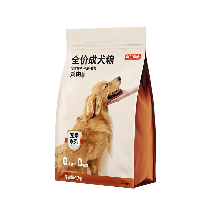 京东京造全价鸡肉味成犬粮10kg大型犬小型犬金毛泰迪拉布拉多