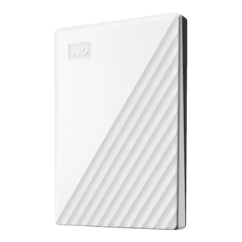 西部數(shù)據(jù)（WD）移動(dòng)硬盤 USB3.0 My Passport隨行版 2.5英寸機(jī)械硬盤 手機(jī)電腦外接硬盤 6TB 兼容Mac 白色 Type-C轉(zhuǎn)接頭
