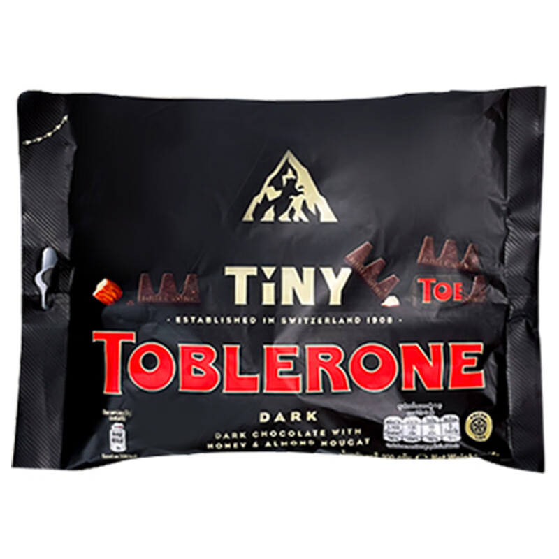 三角（Toblerone）進(jìn)口瑞士TOBLERONE Tiny迷你三角牛奶巧克力200g瑞士三角純可可脂 三角牛奶巧克力200g*1袋/(黃袋)