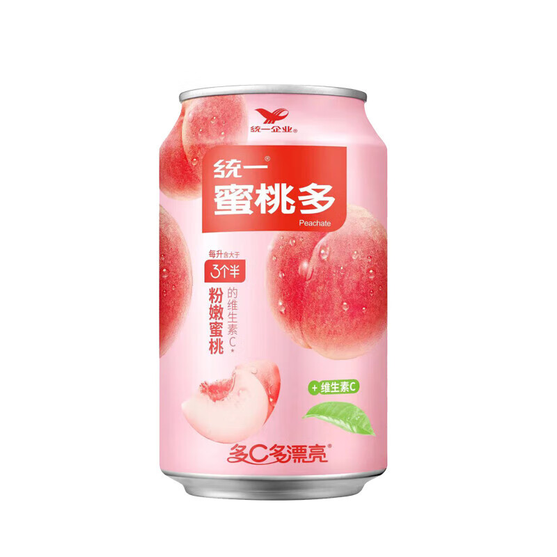 统一蜜桃多水果饮品310ml*12罐易拉罐整箱24罐装桃汁饮料 蜜桃多【310ml*12罐】