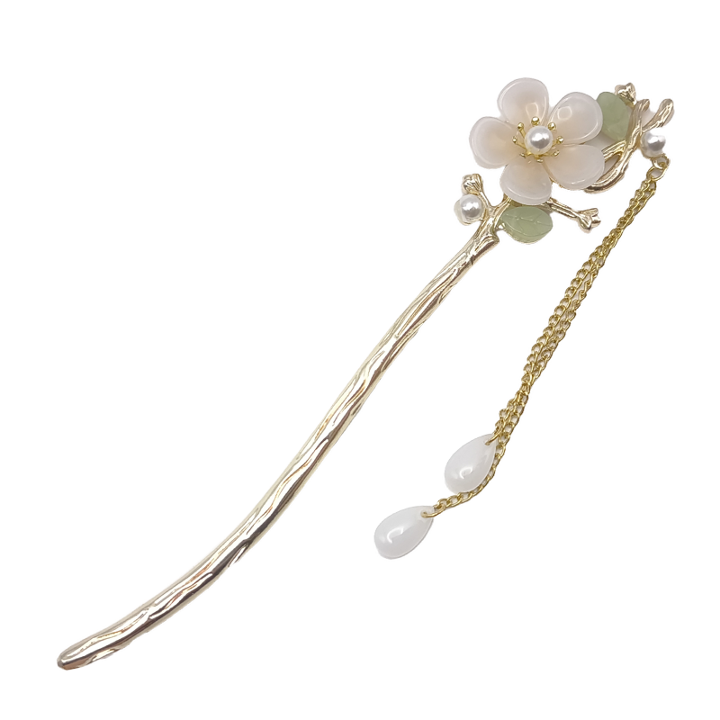 嬌雪菲玉蘭花流蘇發(fā)簪 簪子古風(fēng)生日送女朋友頭發(fā)飾國風(fēng)520送女朋友禮物