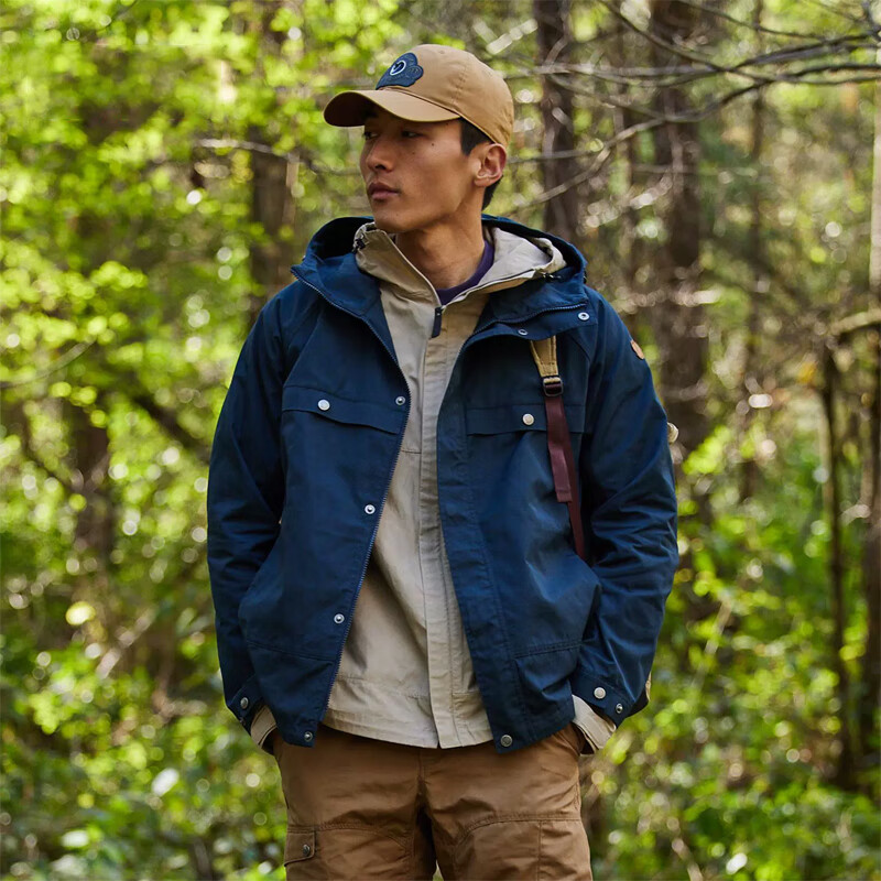 FJALLRAVEN北极狐春夏男士户外G1000夹克徒步旅行软壳衣082511060 555R暗海蓝 L 【AL】