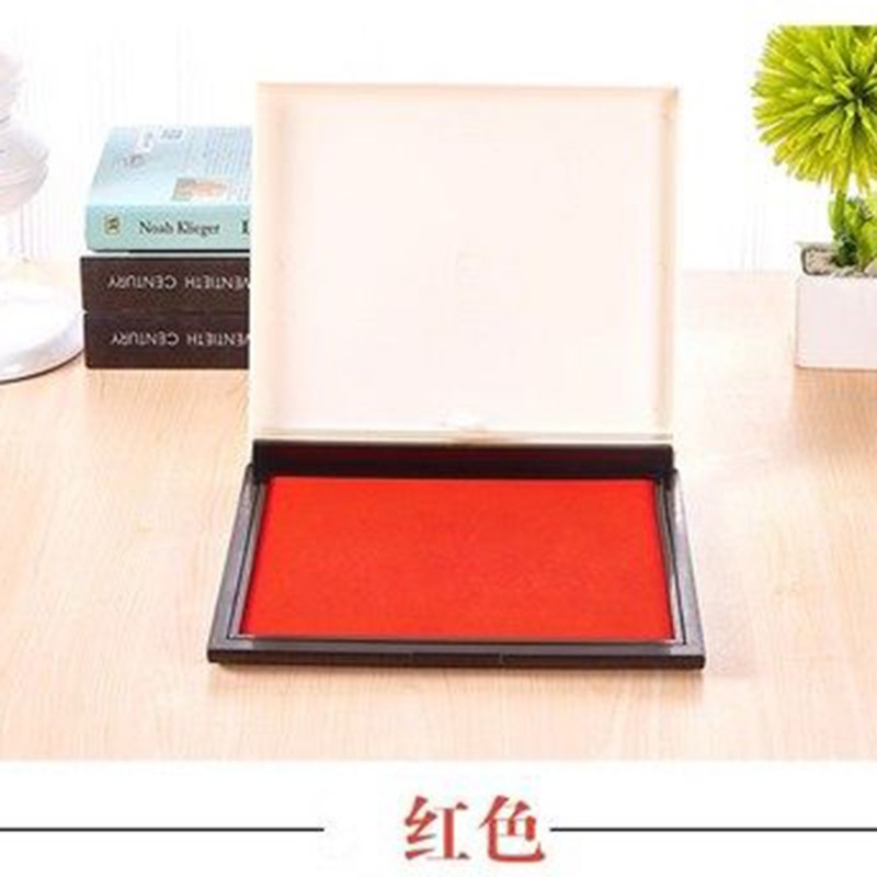 特大号印台手掌印脚印加大印泥方形超大号手掌画印泥印大印章红/ 红色