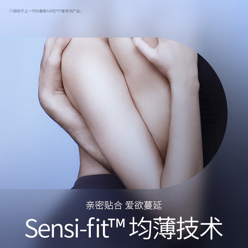 杜蕾斯(durex)空气快感三合一避孕套 超薄裸入隐形001003男女用持久延时安全套 空气0套感【16只】空气快感三合一16