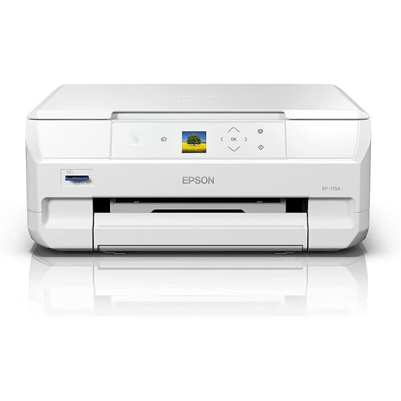 爱普生（EPSON）【JD物流日本直邮】A4彩色喷墨打印机 印花 复印 扫描 智能手机可以连办公家用 EP-715A【白色】需90W变压器 官方标配