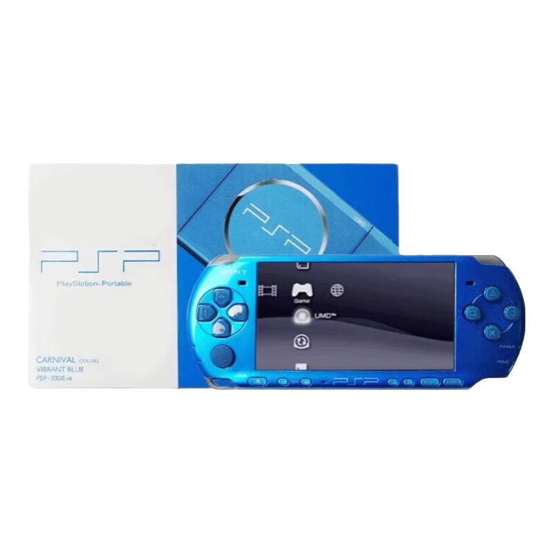 索尼（SONY）全新港版原裝PSP3000掌機 psp掌上游戲機 GBA街機FC童年復古懷舊 躍動(dòng)藍 PSP3000(06)港版 港版 套餐二