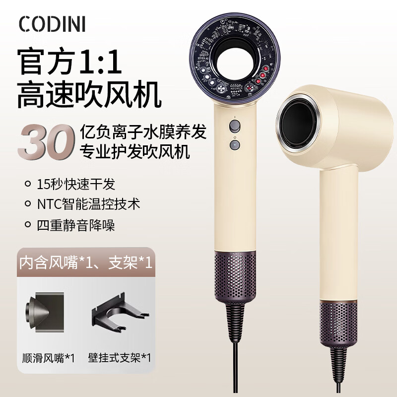 科迪妮吹风机家用恒温护发吹风机速干负离子静音烘干机