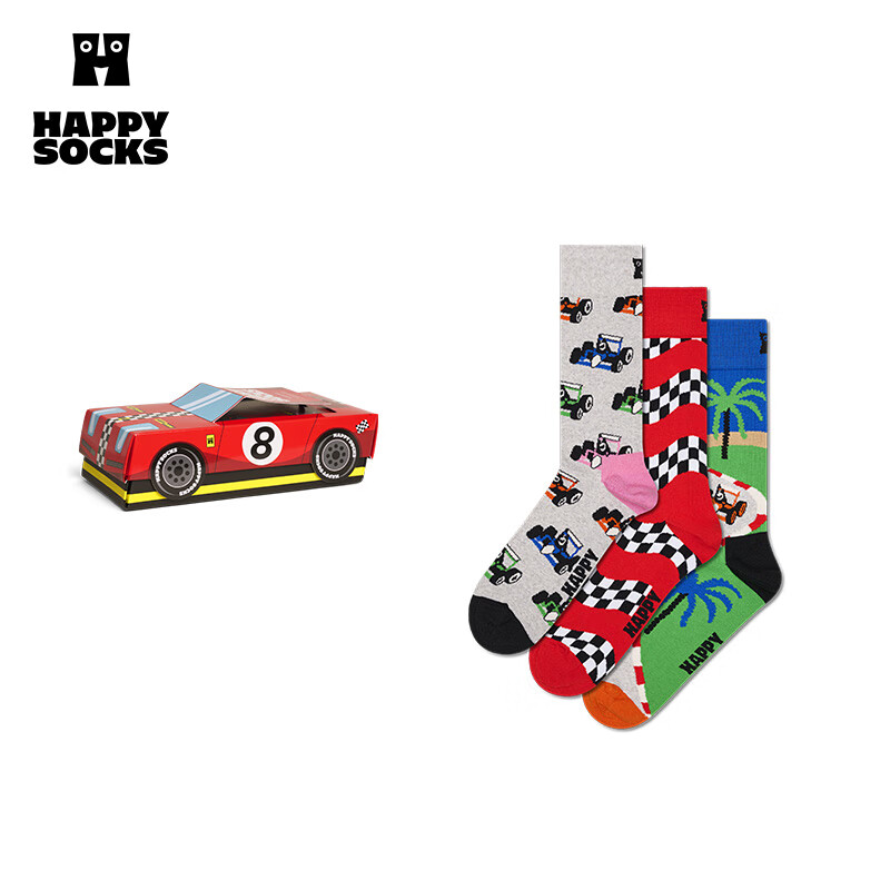 Happy Socks��25���¿�ﶬ�����Ͱ��������Ů��ʿ���˶���ʱ����Ͳ�� �ھ����� 3˫ M 36-40 43.5Ԫ