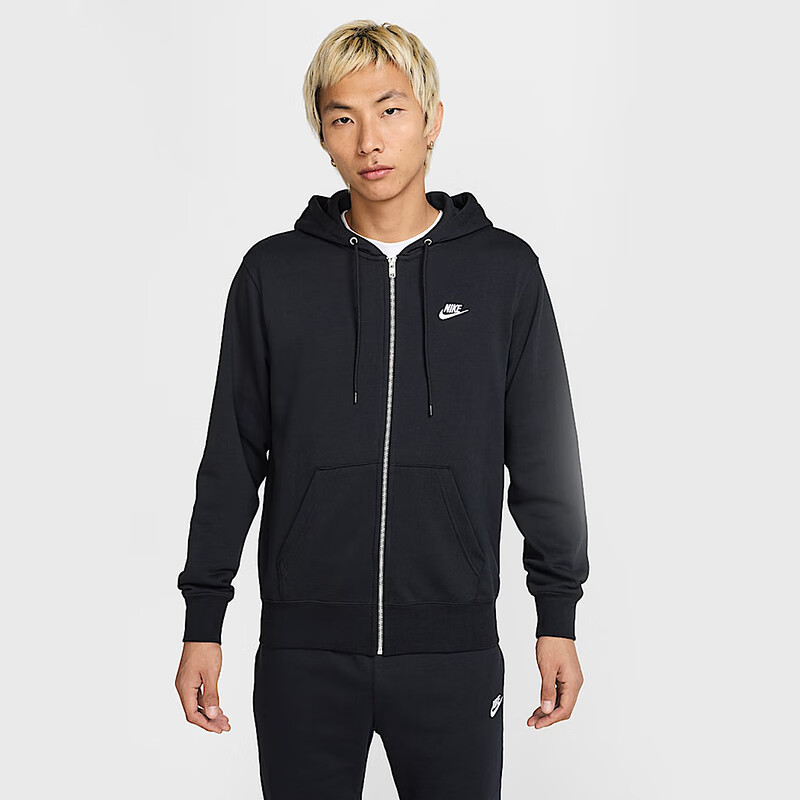 耐克（NIKE）外套男装 2025春季新款时尚潮流运动服百搭休闲针织连帽夹克 FN3885-010 L