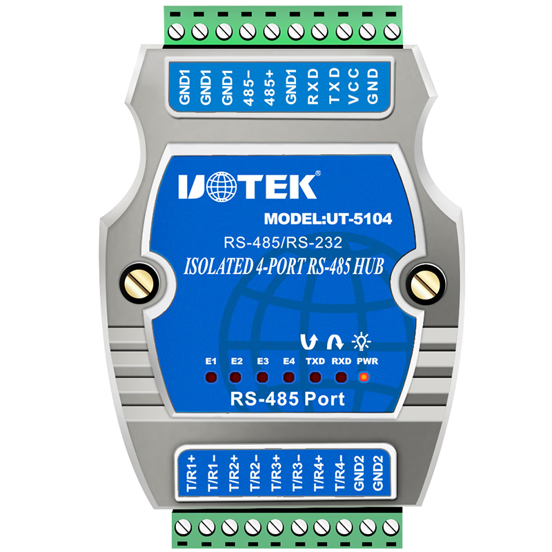 ̩utek RS232/485ת4RS485485 HUB UT-5104