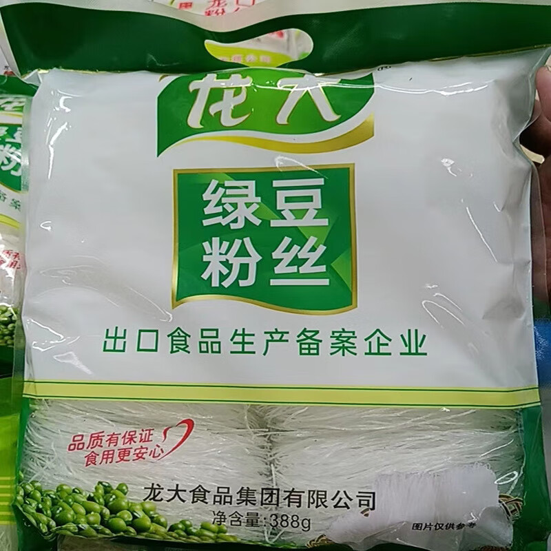 龍大綠豆粉絲388g袋批發(fā) 綠豆豌豆粉絲細(xì)粉條酸辣粉火鍋花甲扇貝 龍大粉絲388g*1袋