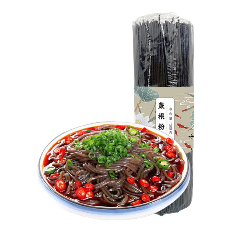 豪雄蕨根粉500g 0脂0膠酸辣蕨根粉絲方便火鍋涼拌食材