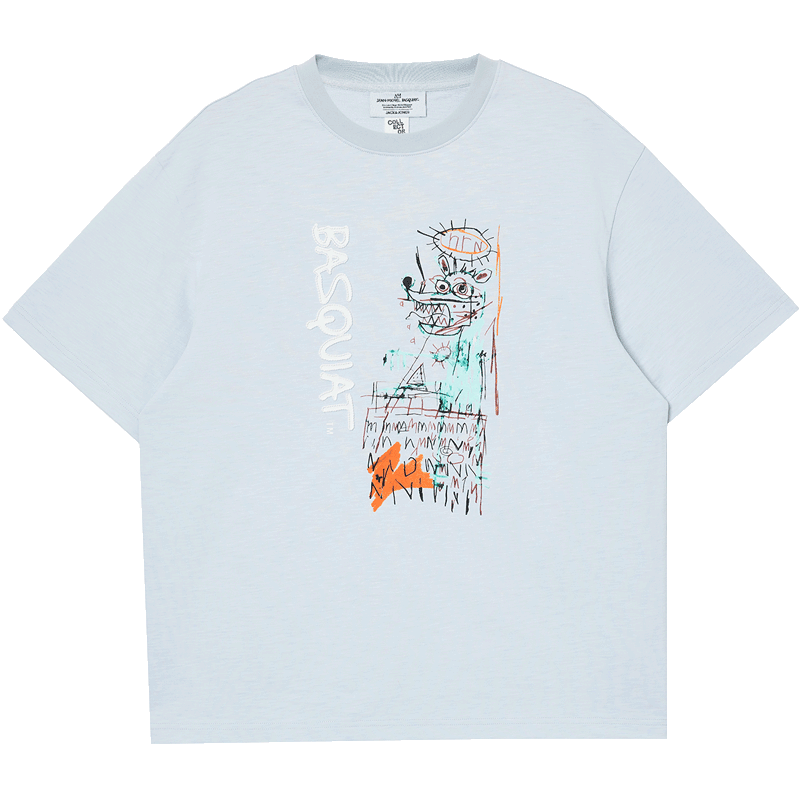 杰克·瓊斯（JACK&JONES） BSQ聯(lián)名胸前立體刺繡潮時(shí)尚百搭舒適竹節(jié)棉寬松T恤男裝225201166