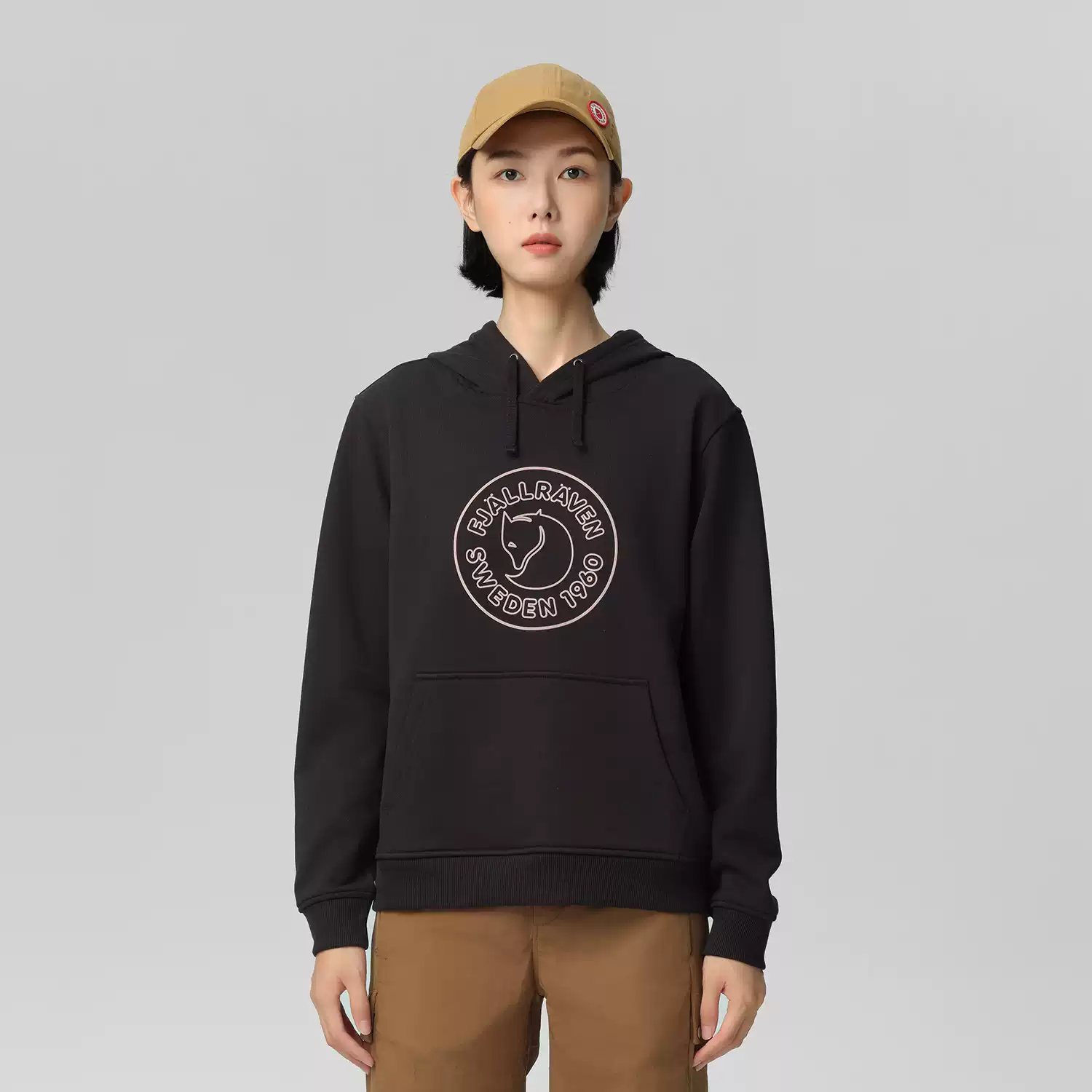 FJALLRAVEN北极狐 女士连帽卫衣 秋冬 城市户外套头休闲衣 04242280 550黑色 L 【AL】