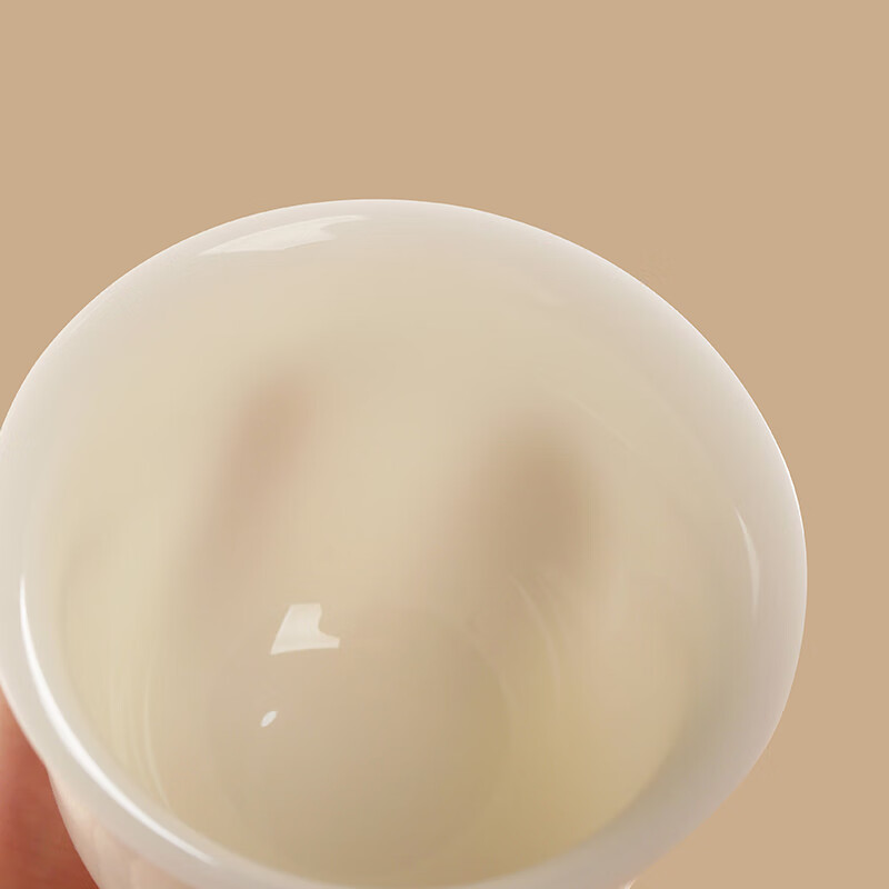 钰铨龙门 冰清玉洁琼瑶盖碗小套组 德化传统中国白瓷高端茶碗整套茶具套装 琼瑶盖碗小套组-玉润杯