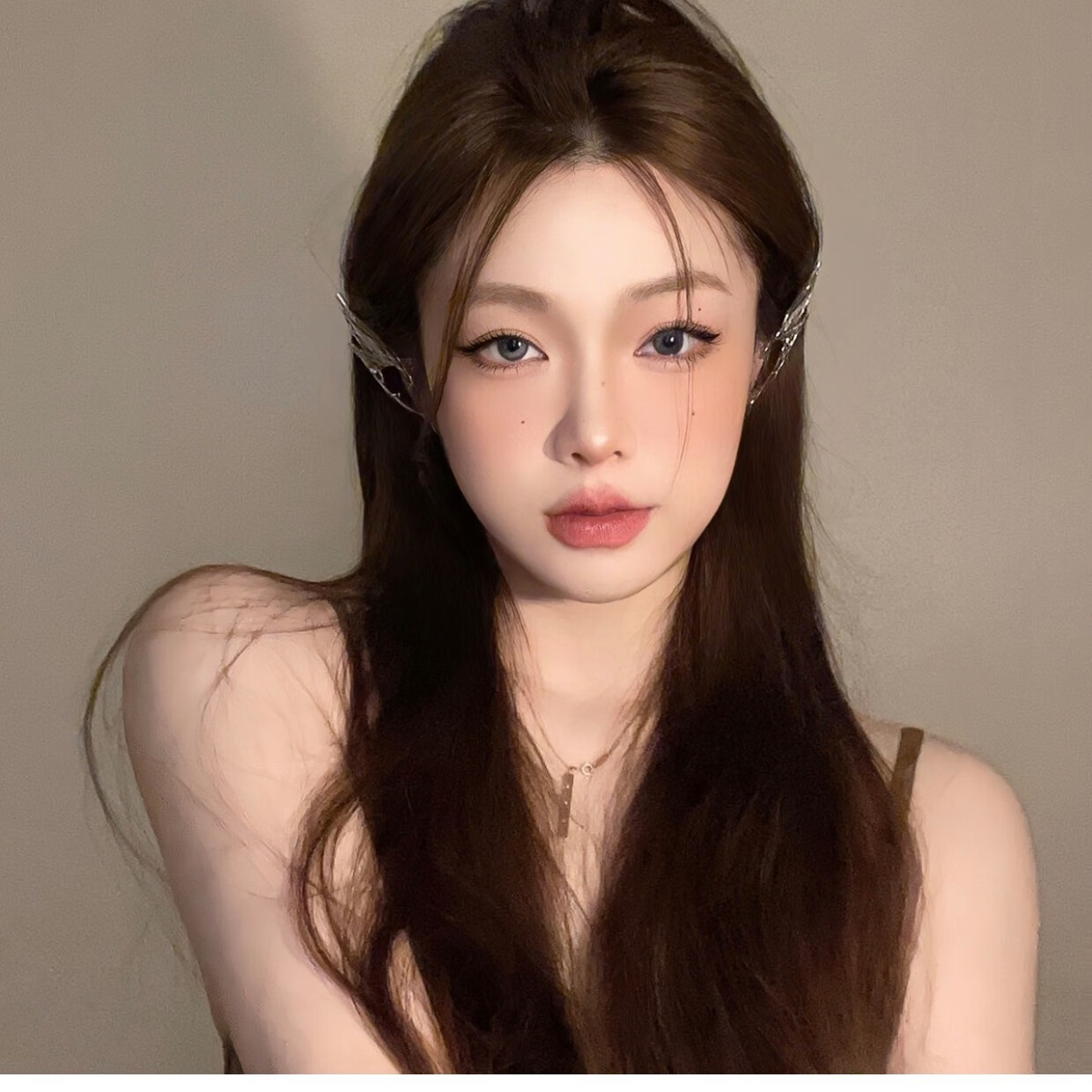 精灵翅膀耳朵耳夹女无耳洞耳骨夹耳挂小众高级感独特耳饰装饰耳环 蝴蝶耳饰2对 上耳夹+下耳钉
