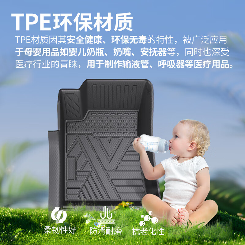 车丽友 适用于深蓝s05脚垫tpe全包围包门槛2024款汽车专用环保无味车垫 TPE单层全包围脚垫 深蓝S05专车定制