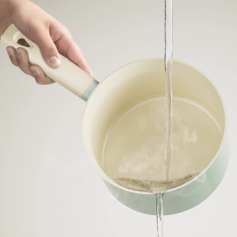 欧菲斯奶锅不粘锅陶瓷婴儿辅食锅一人食家用多功能热奶锅 锅+盖+蒸屉 18cm 2.2L