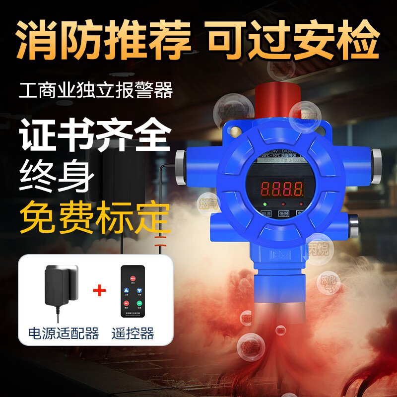 中安探工业防爆气体检测器可燃氧气CO硫化氢报警仪器 氧气-独立插电-免布线