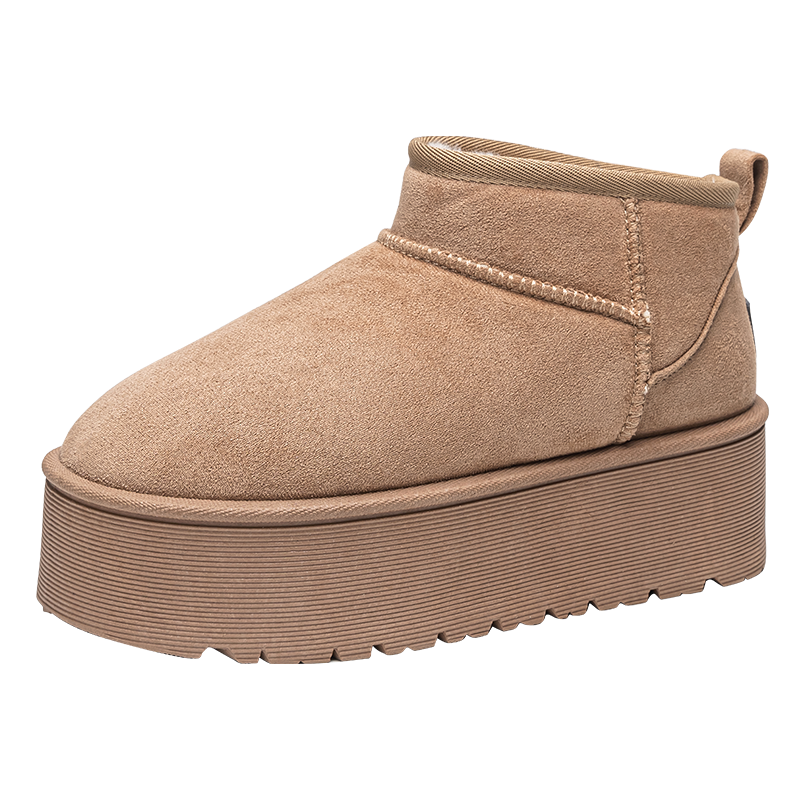 ���ڲ������������ѩ��ѥŮ�������޼Ӻ�2024�¿����Ь�Ӷ���Ƥëһ����Ь ���ѥ���������6cm�� 36