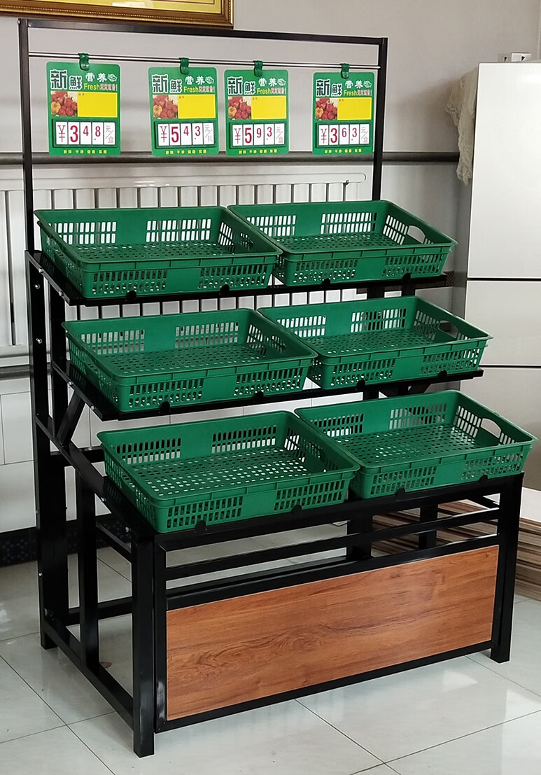水果蔬菜货架多功能架新款梯形蔬菜展示架菜架超市水果货架精品 精品