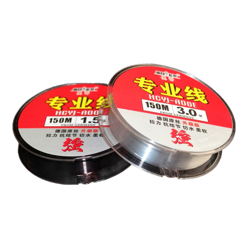 奥哥（aoge）150米鱼线主线子线台钓线道子系路亚渔线原丝强拉力钓鱼线尼龙线 1.2透明色150米专业线