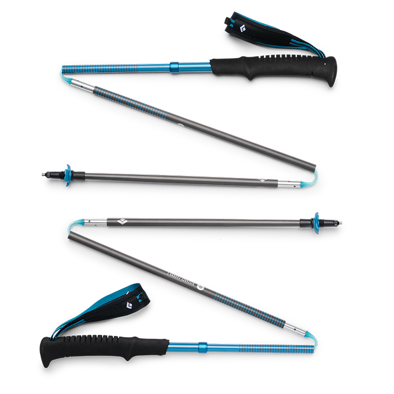 Black Diamond黑钻bd户外越野跑手杖碳素超轻折叠杖登山徒步杖男女通用款112554 长115cm】收纳38cm单支重约136g