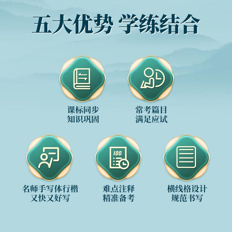 六品堂高中必背古诗文72篇行楷字帖高一二三初中生语文练字帖同步古诗词文言文初升高钢笔硬笔临摹练字本写 高中行楷【古诗文+文言文】2本+赠品