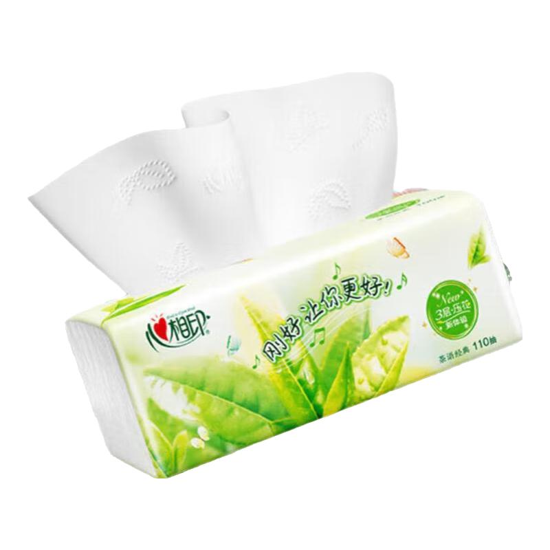 心相印茶语经典系列抽纸3层110抽面巾纸整箱家庭实惠装卫生纸餐巾纸 1包 4.03元(需领券折合/1.34一包)
